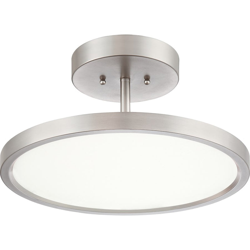 Quoizel Beltway Semi-Flush Mount, Brushed Nickel