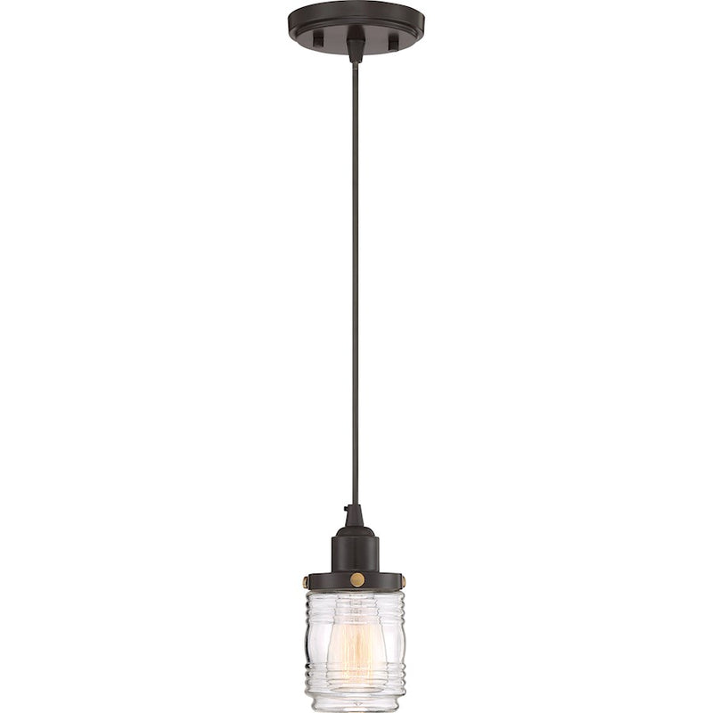 Quoizel Belmont 1 Light Mini Pendant, Western Bronze