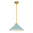 Quoizel Bradbury 1-Lt Pendant, Light Blue Shade/Brushed Gold - BRADB1814BRG