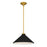 Quoizel Bradbury 1-Lt Pendant w/Black Shade, Brushed Gold - BRADK1814BRG