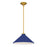 Quoizel Bradbury 1-Lt Pendant w/Navy Shade, Brushed Gold - BRADN1814BRG