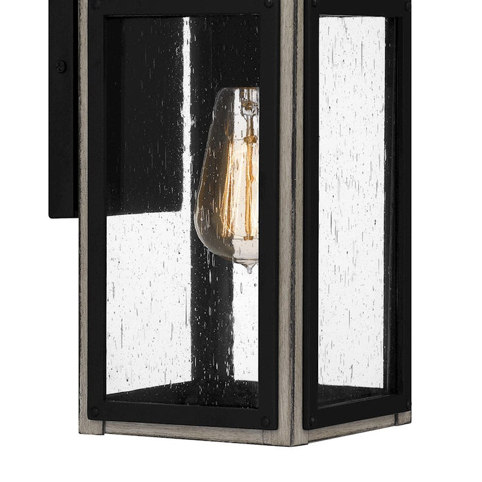 Quoizel Bramshaw 1 Light Outdoor Lantern, Matte Black/Seeded