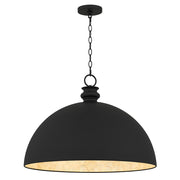Quoizel Braylon 1-Lt Matte Black Pendant, Matte Black - BRAY2826MBK