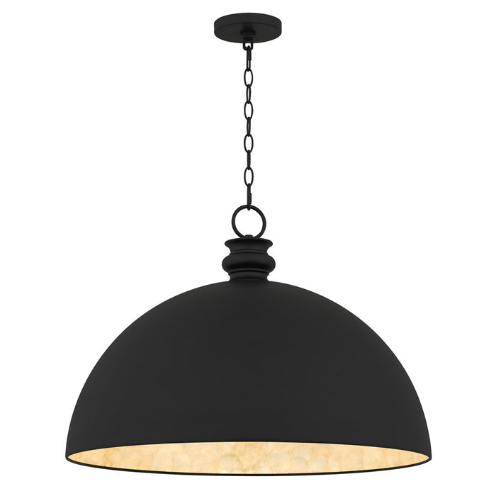 Quoizel Braylon 1-Lt Matte Black Pendant, Matte Black - BRAY2826MBK