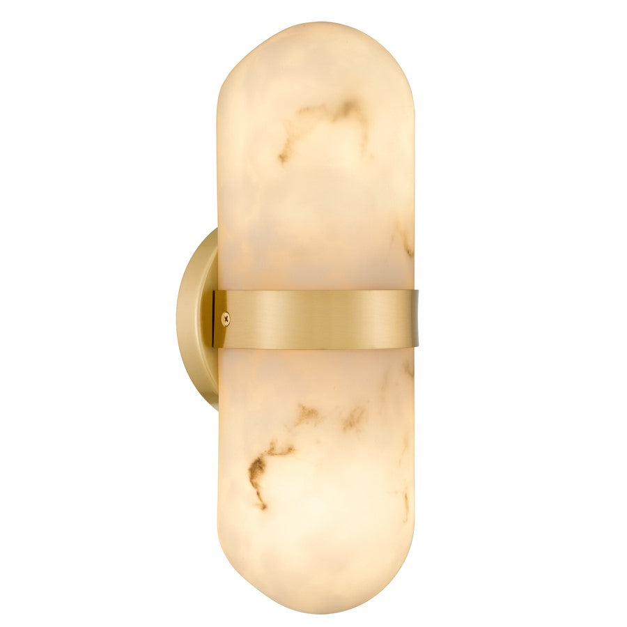 Quoizel Bree 2-Lt Wall Sconce, Brushed Gold - BREE8704BRG