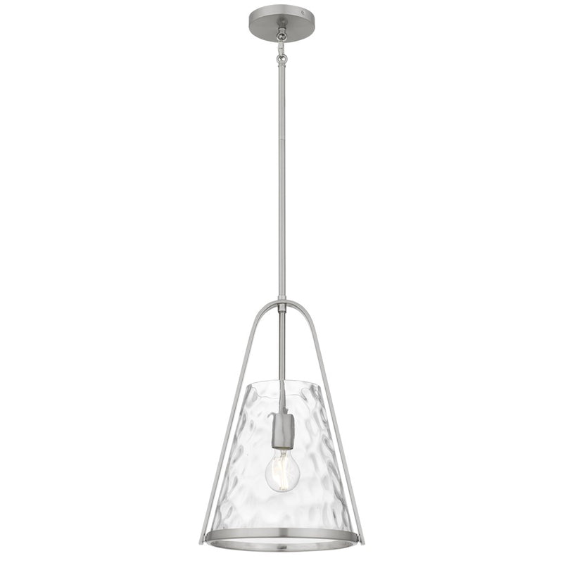 Quoizel Briley 1-Lt Brushed Nickel Mini Pendant, Brushed Nickel - BRIL1511BN