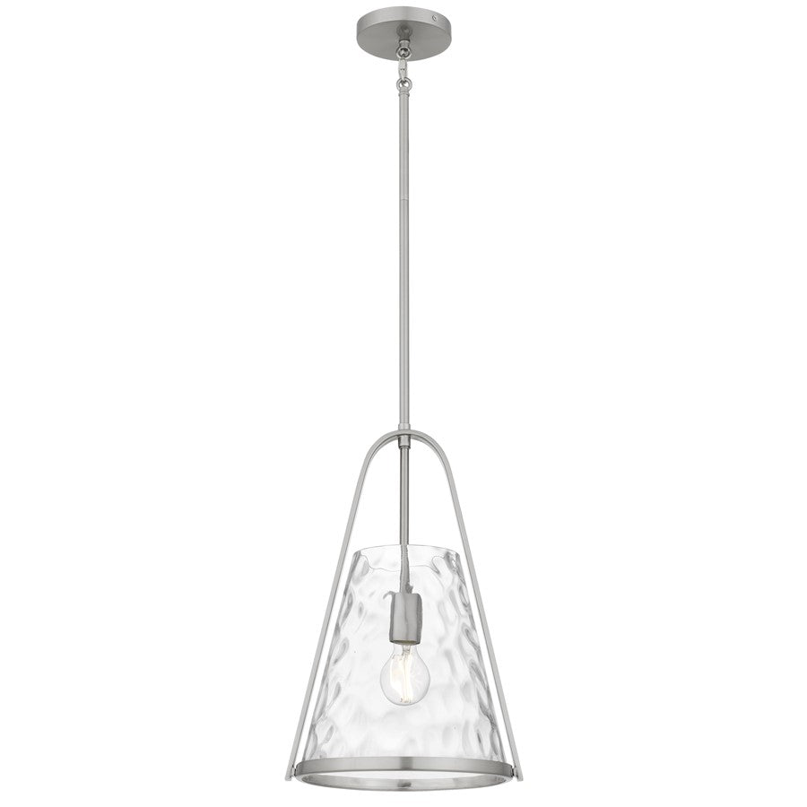Quoizel Briley 1-Lt Brushed Nickel Mini Pendant, Brushed Nickel - BRIL1511BN