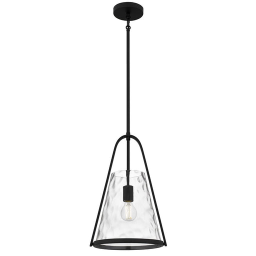 Quoizel Briley 1-Lt Matte Black Mini Pendant, Matte Black - BRIL1511MBK