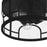 Quoizel Brampton 3 Light Flush Mount, Matte Black/Clear