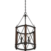 Quoizel Baron 15in 3-Light Pendant | Traditional Marcado Black Steel | Kitchen Island & Dining Room | 15 x 15 x 27.5 in | Model BRO5203MK