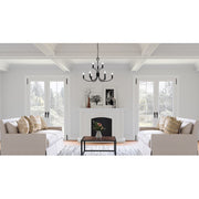 Quoizel Briar 9 Light Chandelier, Matte Black