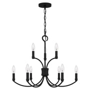 Quoizel Briar 9 Light Chandelier, Matte Black