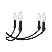 Quoizel Briar 12 Light Chandelier, Matte Black