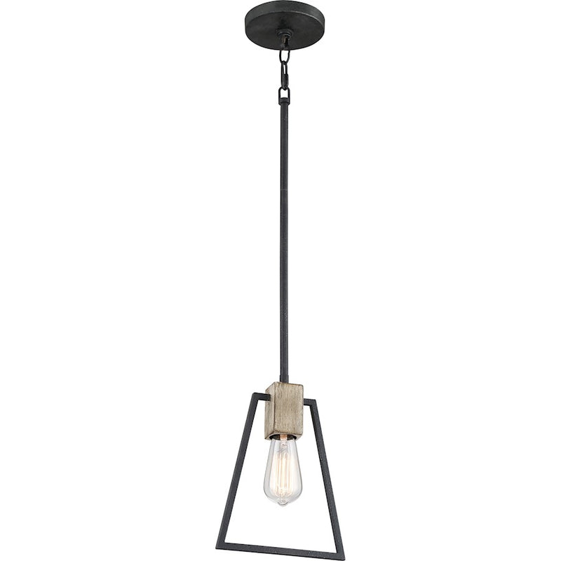 Quoizel Brockton Mini Pendant, Grey Ash