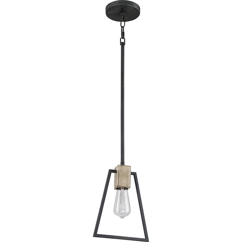 Quoizel Brockton Mini Pendant, Grey Ash