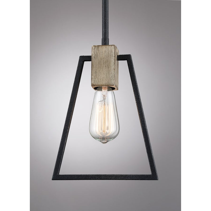 Quoizel Brockton Mini Pendant, Grey Ash