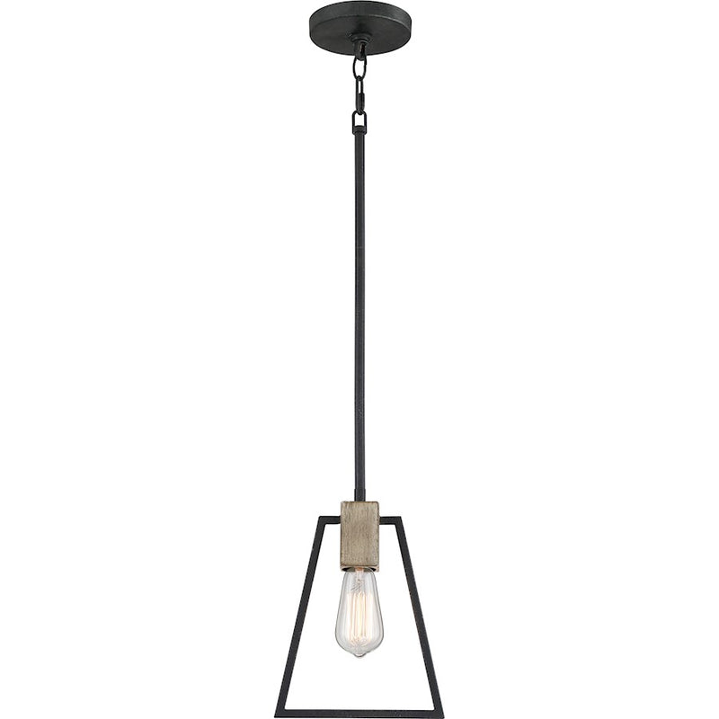 Quoizel Brockton Mini Pendant, Grey Ash