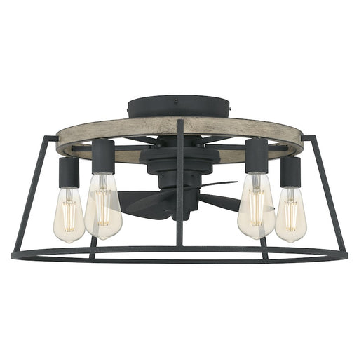 Quoizel Brockton 5 Light Fandelier, Grey Ash
