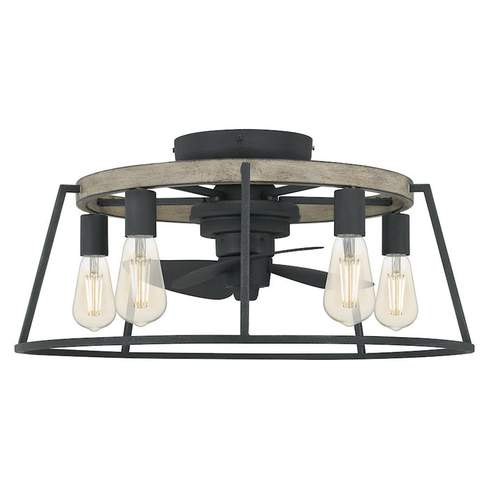 Quoizel Brockton 5 Light Fandelier, Grey Ash