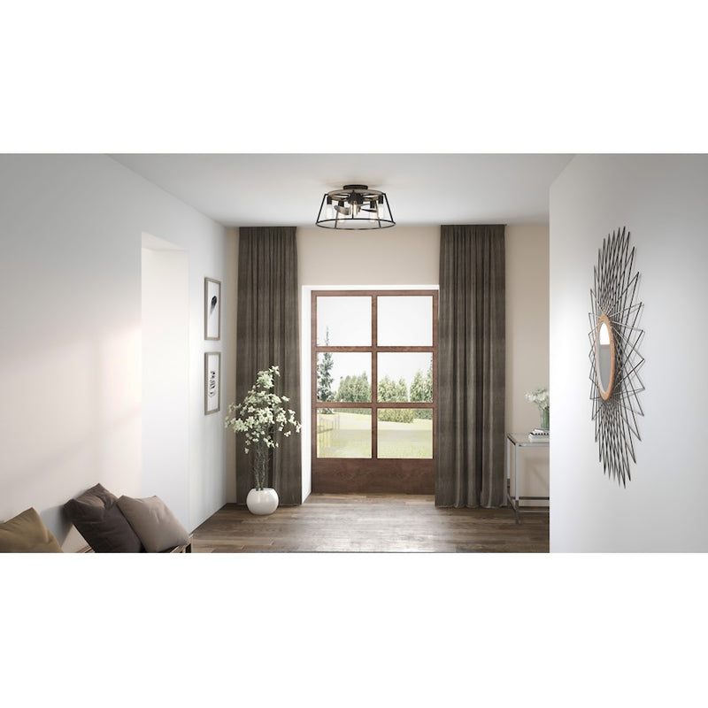 Quoizel Brockton 5 Light Fandelier, Grey Ash