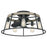 Quoizel Brockton 5 Light Fandelier, Grey Ash
