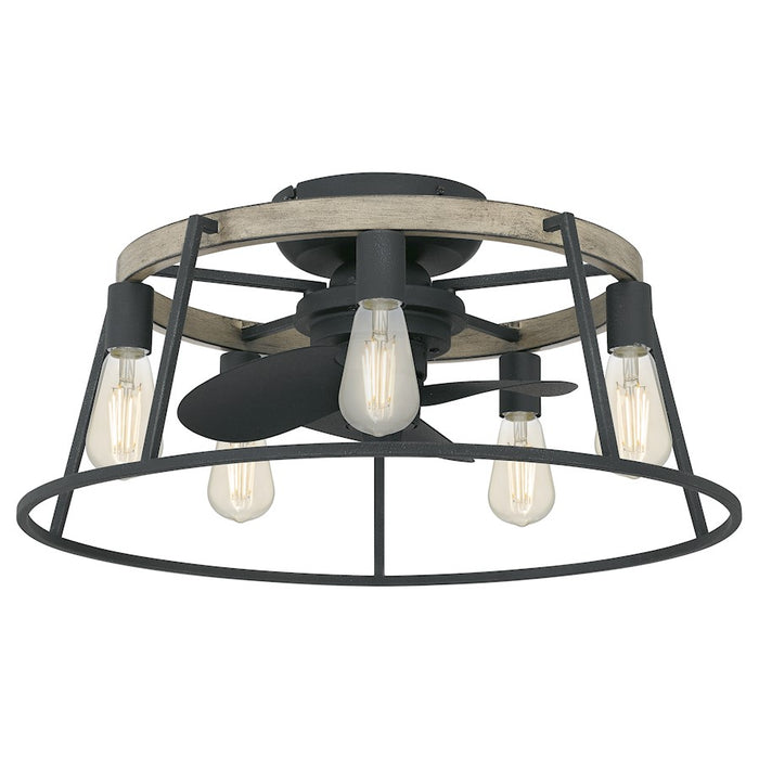 Quoizel Brockton 5 Light Fandelier, Grey Ash