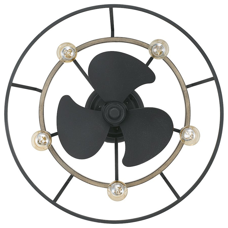 Quoizel Brockton 5 Light Fandelier, Grey Ash