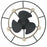 Quoizel Brockton 5 Light Fandelier, Grey Ash