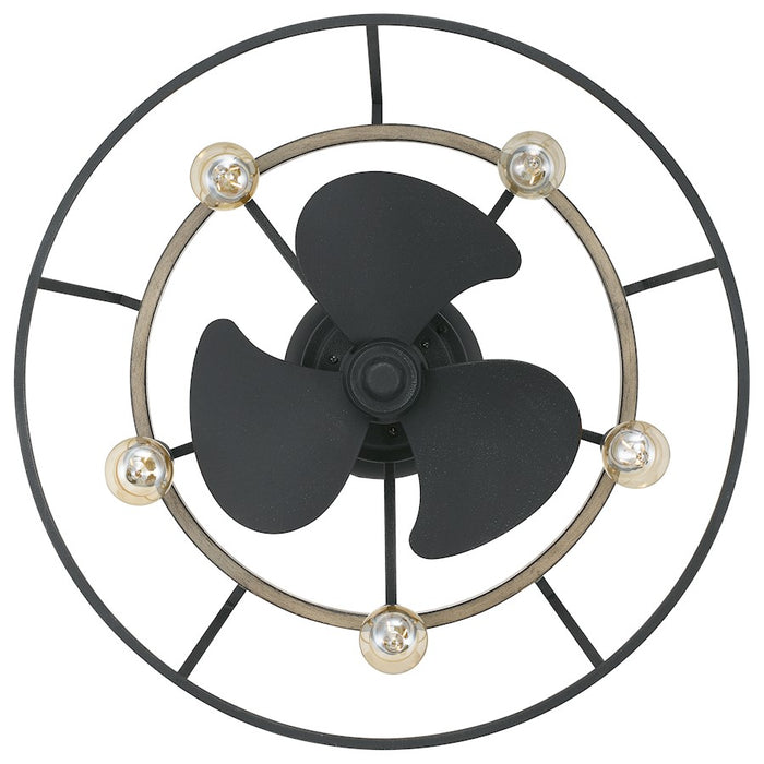 Quoizel Brockton 5 Light Fandelier, Grey Ash