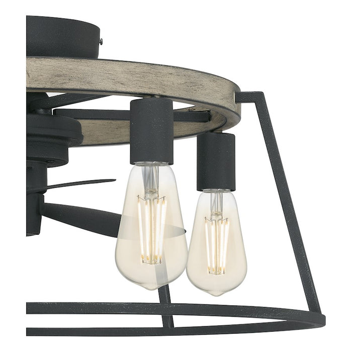 Quoizel Brockton 5 Light Fandelier, Grey Ash