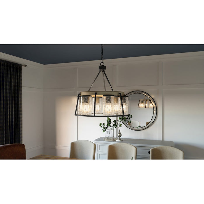 Quoizel Brockton 6 Light Chandelier, Grey Ash