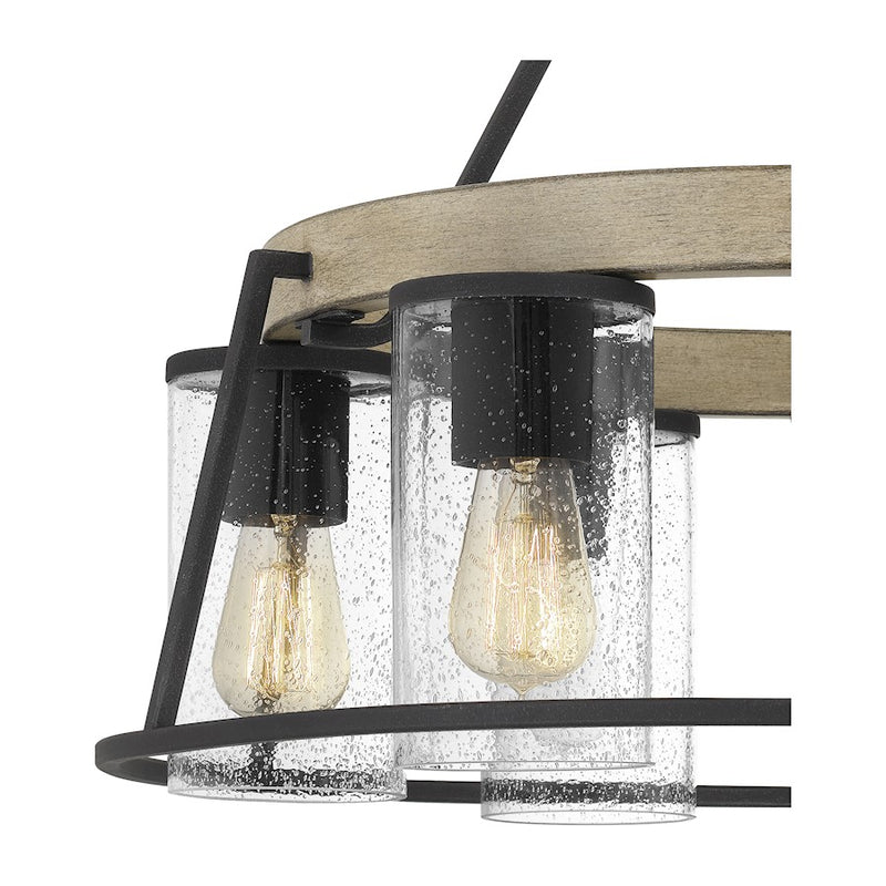 Quoizel Brockton 6 Light Chandelier, Grey Ash