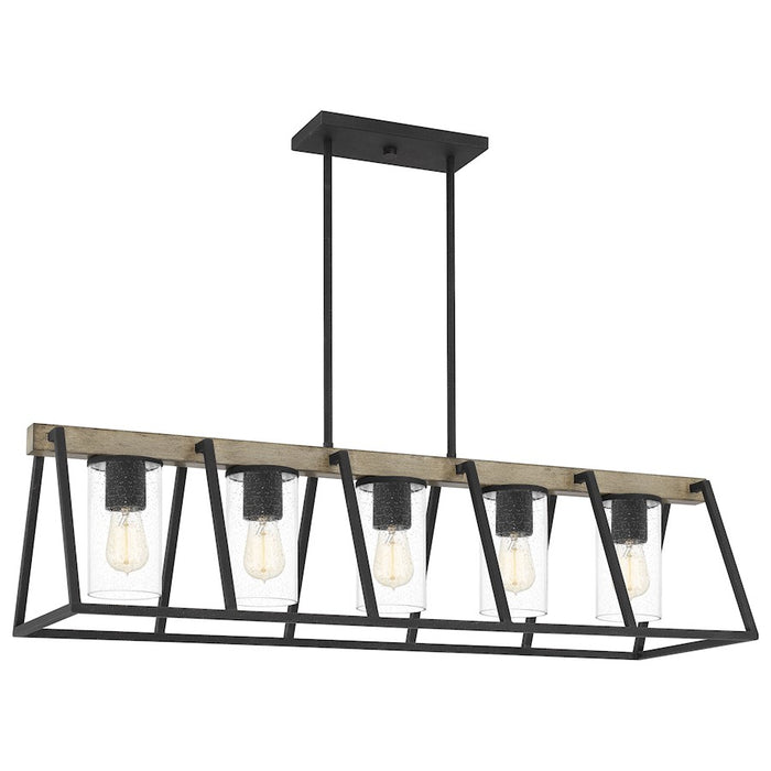 Quoizel Brockton 5 Light Island Chandelier, Grey Ash