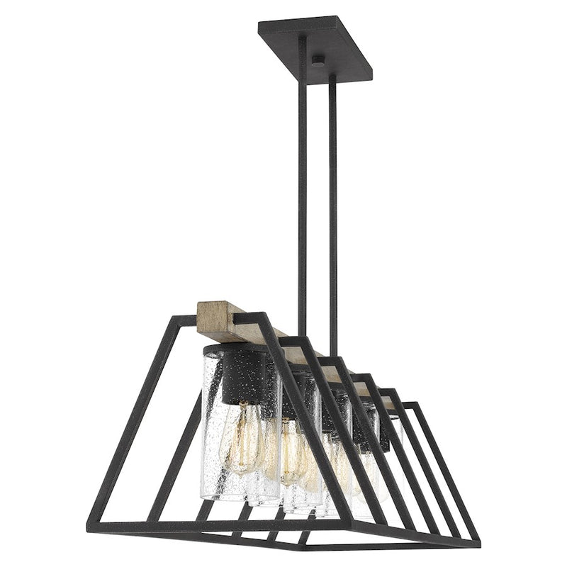 Quoizel Brockton 5 Light Island Chandelier, Grey Ash