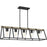 Quoizel Brockton 5Lt Island Chandelier, Grey Ash/Clear Seedy Glass - BRT5542GK