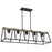Quoizel Brockton 5Lt Island Chandelier, Grey Ash/Clear Seedy Glass
