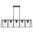 Quoizel Brockton 5Lt Island Chandelier, Grey Ash/Clear Seedy Glass