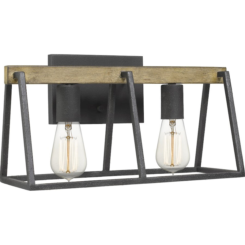 Quoizel Brockton 2 Light Bath, Grey Ash