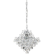 Quoizel Bordeaux With Clear Crystal 4 Light Pendant, Polished Chrome