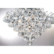 Quoizel Bordeaux With Clear Crystal 4 Light Pendant, Polished Chrome