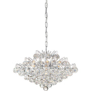 Quoizel Bordeaux With Clear Crystal 7 Light Pendant, Polished Chrome