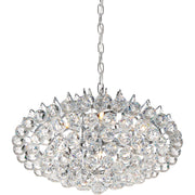 Quoizel Bordeaux With Clear Crystal 7 Light Pendant, Polished Chrome