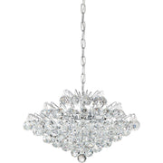 Quoizel Bordeaux With Clear Crystal 7 Light Pendant, Polished Chrome
