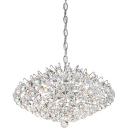 Quoizel Bordeaux With Clear Crystal 7 Light Pendant, Polished Chrome