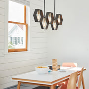 Quoizel Bismarck 40in 5-Light Island Chandelier | Modern Earth Black Steel | Kitchen Island & Dining Room | 40 x 2.5 x 13 in | Model BSK540EK