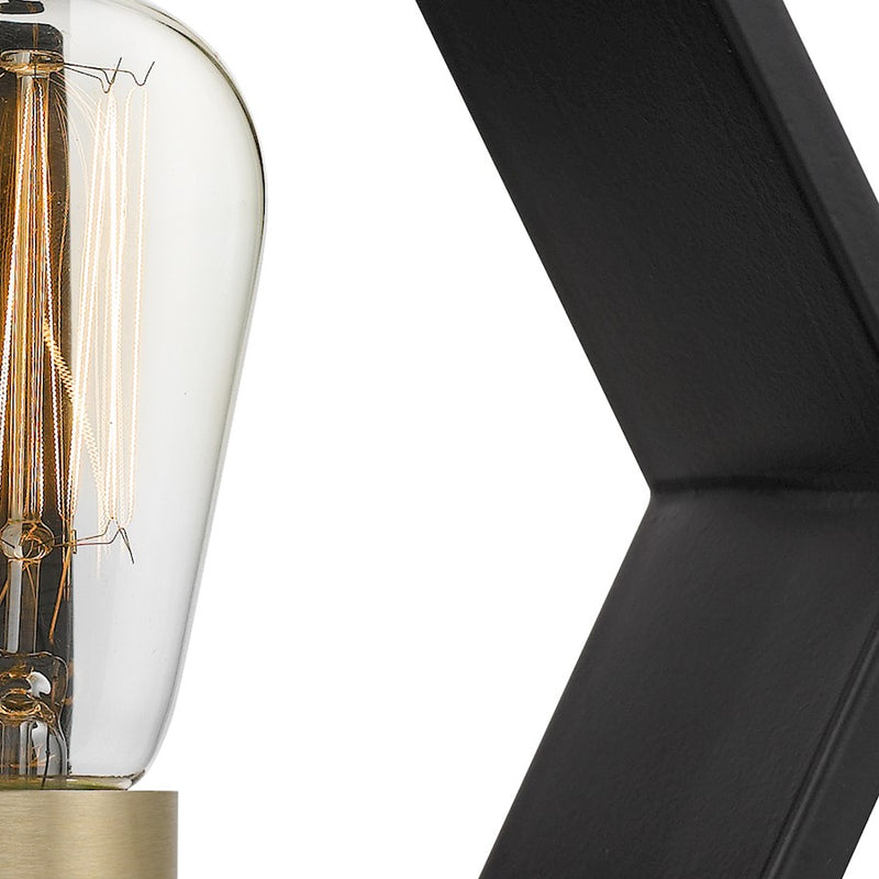 Quoizel Bismarck 10in 1-Light Wall Sconce | Modern Earth Black Steel | Bedroom & Hallway Accent Light | 10 x 4.5 x 8.75 in | Model BSK8701EK