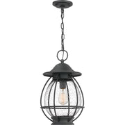 Quoizel Boston 1 Light Outdoor Hanging Lantern, Mottled Black