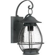 Quoizel Boston 1 Light Small Outdoor Wall Lantern, Mottled Black