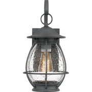 Quoizel Boston 1 Light Small Outdoor Wall Lantern, Mottled Black