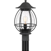 Quoizel Boston 1 Light Outdoor Post Lantern, Mottled Black